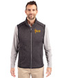 Arizona State Sun Devils Cutter & Buck Mainsail Sweater-Knit Mens Big and Tall Full Zip Vest Charcoal Heather Front