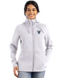 Villanova Wildcats Cutter & Buck Roam Epic Versatility Recycled Womens Full Zip Hooded Jacket Solitare Front