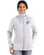 Fresno State Bulldogs College Vault Cutter & Buck Roam Epic Versatility Recycled Womens Full Zip Hooded Jacket Solitare Front