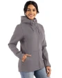 Arizona Wildcats Cutter & Buck Roam Epic Versatility Recycled Womens Full Zip Hooded Jacket Elemental Grey Side