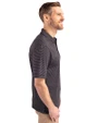 Buffalo Bills Cutter & Buck Forge Pencil Stripe Stretch Mens Polo Black Side