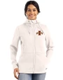 Iowa State Cyclones Cutter & Buck Roam Epic Versatility Recycled Womens Full Zip Hooded Jacket Shell Front