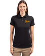 Arizona State Sun Devils Cutter & Buck Advantage Eco Tri-Blend Pique Womens Polo Black Front