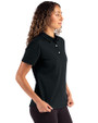 Nebraska Cornhuskers College Vault Cutter & Buck Advantage Refresh Epic Confidence Recycled Womens Tri-Blend Pique Polo Black Side