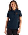 Virginia Cavaliers Cutter & Buck Advantage Refresh Epic Confidence Recycled Womens Tri-Blend Pique Polo Liberty Navy Front