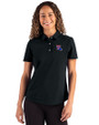 Louisiana Tech Bulldogs Cutter & Buck Advantage Refresh Epic Confidence Recycled Womens Tri-Blend Pique Polo Black Front