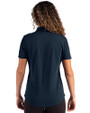 Utah State Aggies Cutter & Buck Advantage Refresh Epic Confidence Recycled Womens Tri-Blend Pique Polo Liberty Navy Back