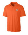 Miami Dolphins Cutter & Buck Northgate CB DryTec Short Sleeve Mens Polo College Orange Mannequin