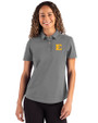 ETSU Buccaneers Cutter & Buck Advantage Refresh Epic Confidence Recycled Womens Tri-Blend Pique Polo Elemental Grey Front