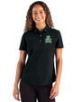 Marshall Thundering Herd College Vault Cutter & Buck Advantage Refresh Epic Confidence Recycled Womens Tri-Blend Pique Polo Black Front
