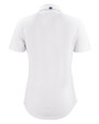 Navy Midshipmen Cutter & Buck Advantage Refresh Epic Confidence Recycled Womens Tri-Blend Pique Polo White Mannequin Back