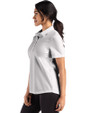 Tulane Green Wave College Vault Cutter & Buck Advantage Refresh Epic Confidence Recycled Womens Tri-Blend Pique Polo CONCRETE Side
