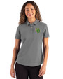 Oregon Ducks- Cutter & Buck Advantage Refresh Epic Confidence Recycled Womens Tri-Blend Pique Polo Elemental Grey Front