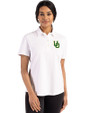 Oregon Ducks- Cutter & Buck Advantage Refresh Epic Confidence Recycled Womens Tri-Blend Pique Polo White Front