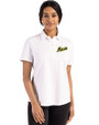 George Mason Patriots College Vault Cutter & Buck Advantage Refresh Epic Confidence Recycled Womens Tri-Blend Pique Polo White Front