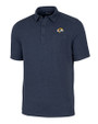 Los Angeles Rams Cutter & Buck Advantage Tri-Blend Jersey Mens Pocket Polo Liberty Navy Heather Mannequin