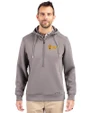 Arizona State Sun Devils Cutter & Buck Roam Epic Versatility Half Zip Recycled Mens Hooded Pullover Elemental Grey Front
