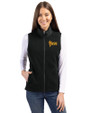 Arizona State Sun Devils Cutter & Buck Cascade Eco Fleece Womens Vest Black Front