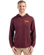 Arizona State Sun Devils Cutter & Buck Coastline Epic Comfort Recycled Mens Hooded Shirt Bordeaux Front