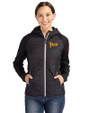 Arizona State Sun Devils Cutter & Buck Rainier Primaloft Womens Eco Full Zip Hybrid Jacket Black Front