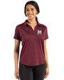 Morehouse Maroon Tigers Cutter & Buck Coastline Epic Comfort Recycled Womens Dolman Polo Bordeaux Front