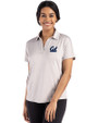 Cal Golden Bears Cutter & Buck Coastline Epic Comfort Recycled Womens Dolman Polo CONCRETE Front