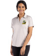 Oregon Ducks Cutter & Buck Coastline Epic Comfort Recycled Womens Dolman Polo CONCRETE Front
