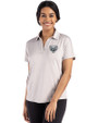 Oakland Golden Grizzlies Cutter & Buck Coastline Epic Comfort Recycled Womens Dolman Polo CONCRETE Front