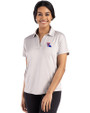Louisiana Tech Bulldogs Cutter & Buck Coastline Epic Comfort Recycled Womens Dolman Polo CONCRETE Front