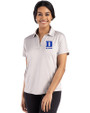 Duke Blue Devils Alumni Cutter & Buck Coastline Epic Comfort Recycled Womens Dolman Polo CONCRETE Front
