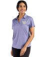 Washington Huskies Cutter & Buck Coastline Epic Comfort Recycled Womens Dolman Polo Hyacinth Front