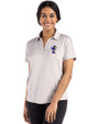 Kansas Jayhawks College Vault Cutter & Buck Coastline Epic Comfort Recycled Womens Dolman Polo CONCRETE Front