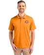 Chicago Bears - Cutter & Buck Prospect Eco Textured Stretch Recycled Mens Short Sleeve Polo Orange Burst Front