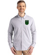 Austin FC - Cutter & Buck Skyline Epic Confidence Recycled Pinstripe Mens Big & Tall Long Sleeve Dress Shirt Elemental Grey/White Front