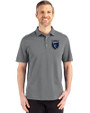 San Jose Earthquakes Cutter & Buck Advantage Refresh Epic Confidence Recycled Mens Tri-Blend Pique Polo Elemental Grey Front