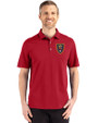 Real Salt Lake Cutter & Buck Advantage Refresh Epic Confidence Recycled Mens Tri-Blend Pique Polo Cardinal Red Front