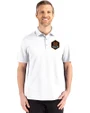 Houston Dynamo FC Cutter & Buck Advantage Refresh Epic Confidence Recycled Mens Tri-Blend Pique Polo White Front