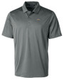 Los Angeles Chargers Cutter & Buck Prospect Eco Textured Stretch Recycled Mens Short Sleeve Polo Elemental Grey Mannequin