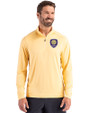 Orlando City SC Cutter & Buck Coastline Epic Comfort Recycled Mens Quarter Zip Desert Front