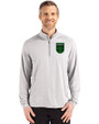Austin FC - Cutter & Buck Coastline Epic Comfort Recycled Mens Quarter Zip CONCRETE Front