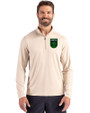 Austin FC - Cutter & Buck Coastline Epic Comfort Recycled Mens Quarter Zip Wheat Front