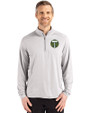 Portland Timbers Cutter & Buck Coastline Epic Comfort Recycled Mens Quarter Zip CONCRETE Front