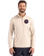 Inter Miami CF Cutter & Buck Coastline Epic Comfort Recycled Mens Quarter Zip Wheat Front