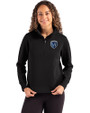 Sporting Kansas City Cutter & Buck Roam Epic Versatility Recycled Womens Quarter Zip Pullover Black Front