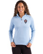 Colorado Rapids Cutter & Buck Coastline Epic Comfort Recycled Women’s Quarter Zip Atlas Light Blue Front