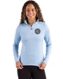 New York City FC Cutter & Buck Coastline Epic Comfort Recycled Women’s Quarter Zip Atlas Light Blue Front