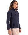 Clique Powder Recycled Fleece Womens Quarter Zip Pullover Dark Navy Side