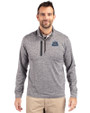 Old Dominion Monarchs Cutter & Buck Stealth Heathered Mens Quarter Zip Elemental Grey Front
