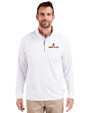 Santa Clara Broncos Cutter & Buck Adapt Eco Knit Stretch Recycled Mens Quarter Zip Pullover White Front