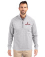 Santa Clara Broncos Cutter & Buck Adapt Recycled Soft Knit Stretch Mens Heathered Quarter Zip Pullover  Polished Heather Front